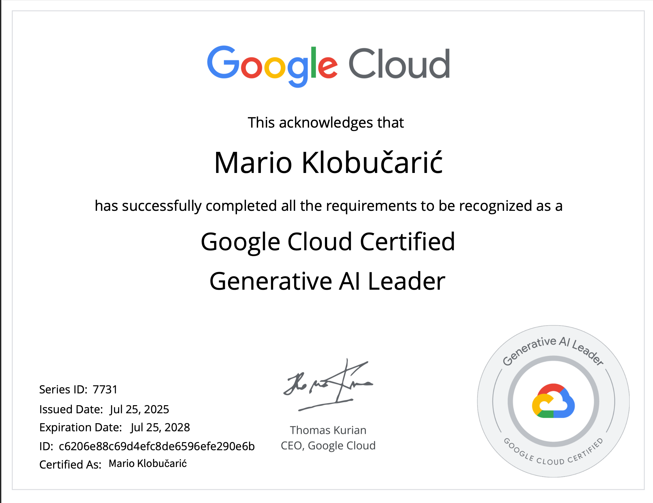 GCP Generative AI Leader